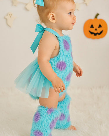 Baby & Toddler Sully Costume – Monsters Inspired Romper with Leg Warmers (3M–3T)
