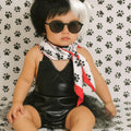 Baby and Toddler Cruella Costume - Black Romper and Dalmatian Scarf | Sizes 3M-3T | Villain Halloween Outfit