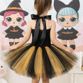 LOL Inspired Black & Gold Tutu Dress with Big Bow Headband – Birthday Outfit, Pageant, or Halloween Costume (12M–14T)