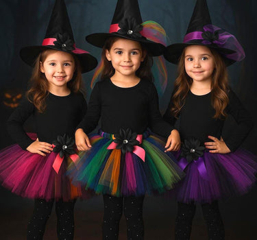 Baby Witch Tutu Costume Set: Halloween Outfit with Hat
