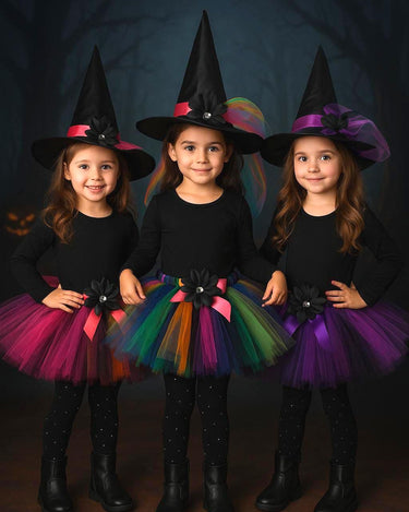 Baby Witch Tutu Costume Set: Halloween Outfit with Hat