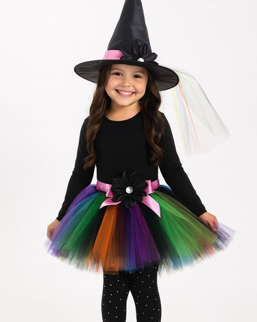 Baby Witch Tutu Costume Set: Halloween Outfit with Hat