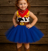 Jessie Cowgirl Tutu Dress | Toy Inspired Birthday Outfit | Western Costume with Bandana & Mouse Ears Headband
