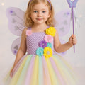 Pastel Butterfly Tutu Dress | Fairy Costume with Wings, Headband and Wand | Girls Birthday, Dress-Up & Halloween Outfit