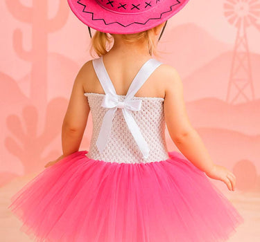 Pink Cowgirl Tutu Dress | Western Birthday Outfit with Bandana and Hat | Girls Rodeo, Dress-Up and Halloween Costume