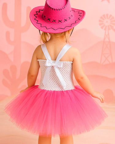 Pink Cowgirl Tutu Dress | Western Birthday Outfit with Bandana and Hat | Girls Rodeo, Dress-Up and Halloween Costume