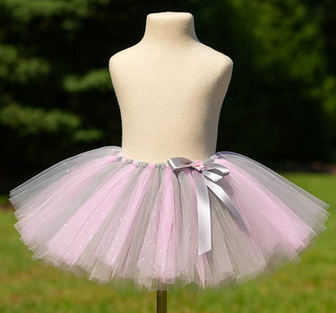 Elephant Tutu Costume for Girls & Babies – Pink Gray Tutu Skirt with Ears, Tail and Bowtie | Circus Animal Birthday Outfit | Sizes 3M–14T