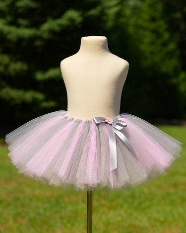 Elephant Tutu Costume for Girls & Babies – Pink Gray Tutu Skirt with Ears, Tail and Bowtie | Circus Animal Birthday Outfit | Sizes 3M–14T