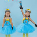 Minion Tutu Dress Costume: Goggles & Yellow Hair Bows