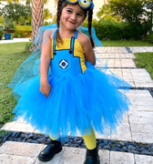Minion Tutu Dress Costume: Goggles & Yellow Hair Bows