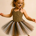 Cheetah Tutu Dress Costume: Ears Headband & Tail - Safari Outfit