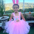 Labubu Tutu Dress with Ear Headband | Girls Pink Tulle Costume Birthday Outfit | Labubu Party Dress Halloween Cosplay Size 1T-14