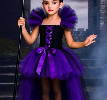 Maleficent Inspired Tutu Dress: Villain Costume with Horns & Wings