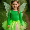 Fairy Tutu Skirt Costume: Green Pixie Dress Up with Wings, Crown & Elf Ears