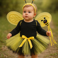 Baby Bee Tutu Costume Set: Wings, Wand & Headband - Halloween Outfit