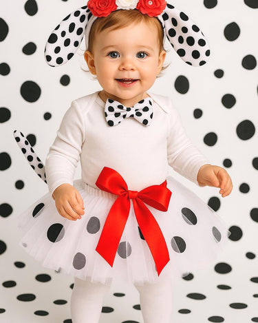 Dalmatian Tutu Costume Set: Puppy Ears, Bowtie & Tail