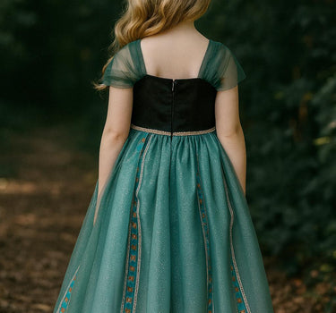 Princess Anna Tulle Dress with Crown, Gloves & Wand: Inspired Costume