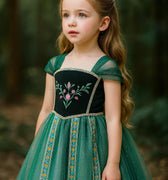Princess Anna Tulle Dress with Crown, Gloves & Wand: Inspired Costume
