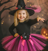 Baby Witch Tutu Costume Set: Halloween Outfit with Hat