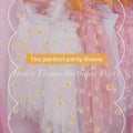 White Daisy First Birthday Dress with Matching “One” Party Crown – Baby Girl Outfit for Cake Smash & Photos