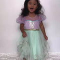 Mermaid Princess Dress – Ariel-Inspired Seafoam Tulle Birthday Gown for Girls