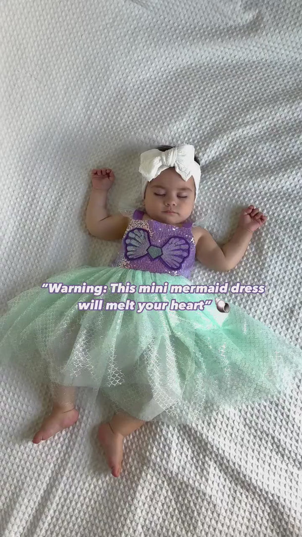 Mini Baby Mermaid Luxe Princess Birthday Party Dress